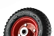Пневматическое колесо, диаметр 200 мм, металлический обод, симметричная ступица, шариковый подшипник, отверстие под ось 16мм - PR 1402-2