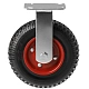 PF 200 - Литое колесо с протект. резиной 200 мм (шарикоподш., неповорот. площадка, мет. обод)